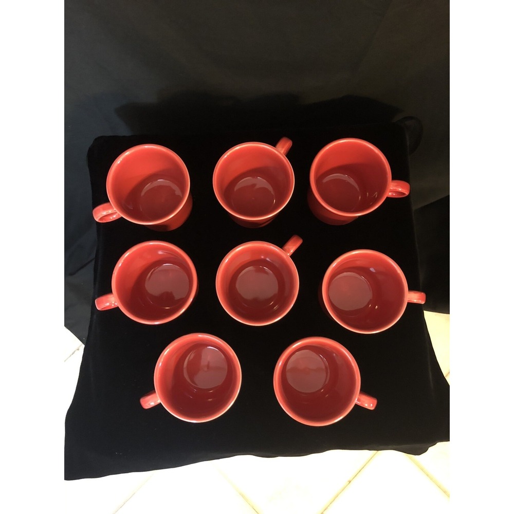 Fiesta Fiestaware 8Pc Red Tom and Jerry 8 Oz Mugs EXCELLENT - Picture 3 of 7